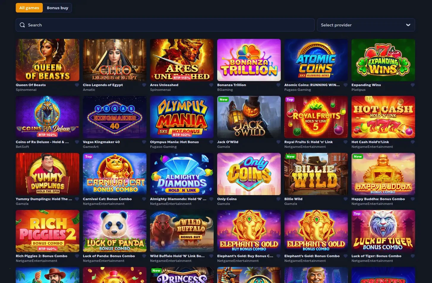 Récompenses et bonus du casino Intense en 2026